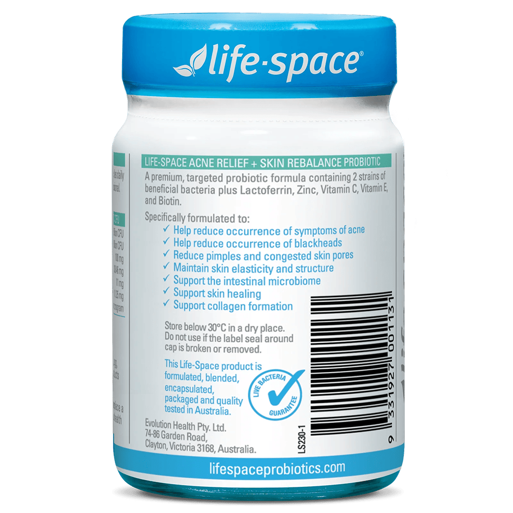 Life-Space Acne Relief+ Skin Rebalance Probiotic 