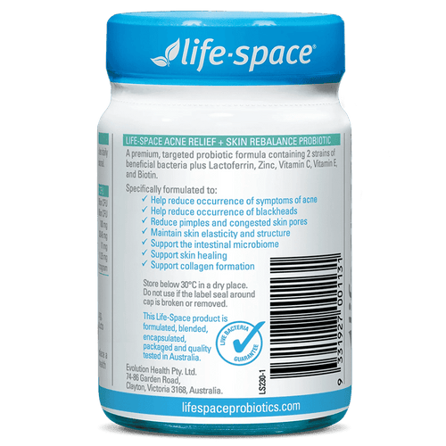 Life-Space Acne Relief+ Skin Rebalance Probiotic 